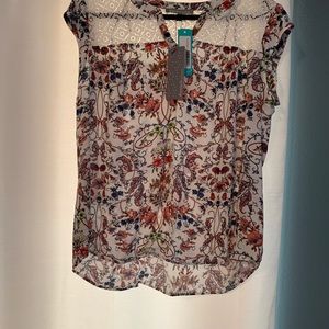 New With Tags - Daniel Rainn Kiara Eyelet Det Top